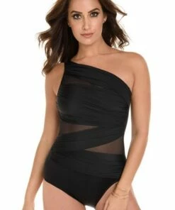 Miraclesuit Net Work Jena Mesh One Piece Black