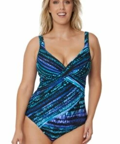 Miraclesuit Cat Bayou Revele DD Cup One Piece Blue/Purple