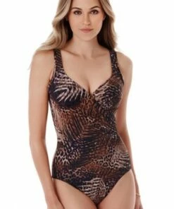 Miraclesuit Tigris Its A Wrap One Piece Brown