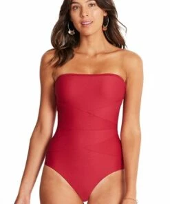 Milea Mini Rib Bandeau One Piece Ink 8 Milea Mini Rib Bandeau One Piece Ink -Cheap Swimweargalore Store mle1089rib.602 milea mini rib bandeau one piece2