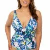 Milea Artistic Expression DD/E Cup Plunge One Piece Soft Cobalt