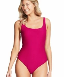Milea Mini Rib C/D Cup Tank One Piece Fuchsia