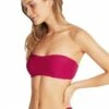 Milea Mini Rib Bandeau Bra Fuchsia