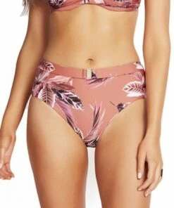 Milea Island Retreat Belted Mid Rise Pant Burnt Sienna