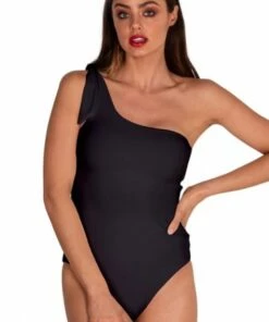 Monte & Lou Monte & Lou Asymetrical One Piece Black