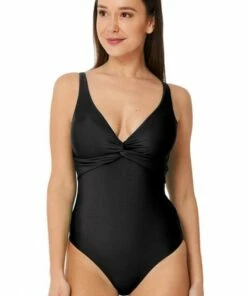 Monte & Lou Monte & Lou Twist One Piece Black