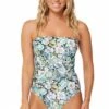 Monte & Lou Vintage Vacay Bandeau One Piece Black