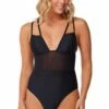 Monte & Lou Monte & Lou Strap Back One Piece Black