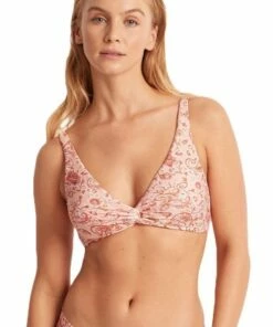 Monte & Lou Surat Multi Fit Twist Crop Sunset