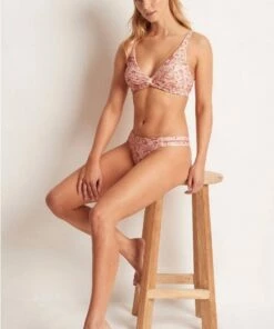 Monte & Lou Surat Multi Fit Twist Crop Sunset -Cheap Swimweargalore Store mon2058sr.833 monte lou surat multi fit twist crop2