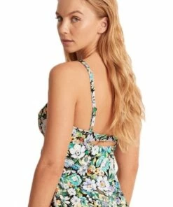 Monte & Lou Vintage Vacay Twist Tankini Separate Black -Cheap Swimweargalore Store mon2083vv.001 monte lou vintage vacay twist tankini separate1