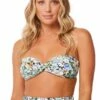 Monte & Lou Vintage Vacay Twist Bandeau Bra Black