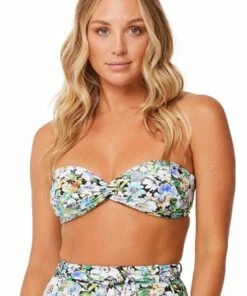 Monte & Lou Vintage Vacay Twist Bandeau Bra Black