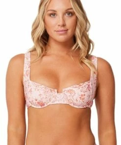 Monte & Lou Surat Balconette Bra Sunset
