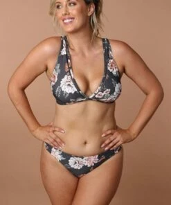 Monte & Lou Vintage Floral Regular Pant Graphite -Cheap Swimweargalore Store mon3030vf campaign