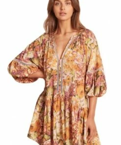 Monte & Lou Daphne Mini Dress Light Purple