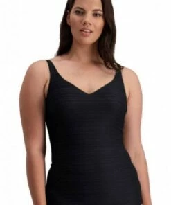 Moontide Manhattan E/F Cup Tankini Separate Black