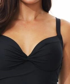 Moontide Contours F Cup Cross Front One Piece Black -Cheap Swimweargalore Store moo4458cnf moontide contours f cup cross front one piece5