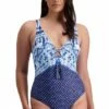 Moontide Pop Indigo Plunge One Piece Indigo