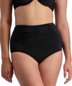 Moontide Contours Gathered High Waist Pant Black