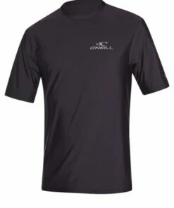 O'Neill Mens Basic Skins Short Sleeve Suntop Black