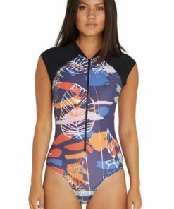 O'Neill Bahia Short Sleeve Sunsuit Navy