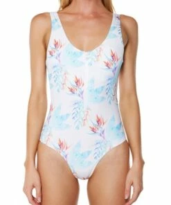 O'Neill O'Neill Sunset One Piece White -Cheap Swimweargalore Store oneill 4721946 sunset one piece wpd white paradise 3