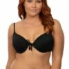Piha Gelato Tie Front Underwire Bra Black