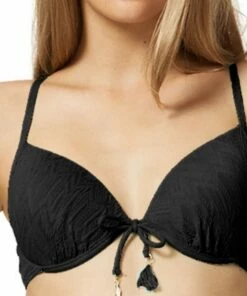 Piha Gelato Tie Front Underwire Bra Black -Cheap Swimweargalore Store pih1661gt.001 gelato underwire bra 2
