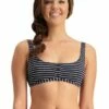 Piha Bubble Stripes Sporty Bralette Black/White