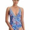 Piha Summerfest Ruffle One Piece Blue