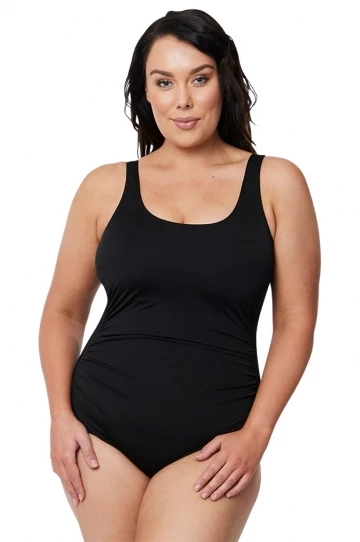 Poolproof Mastectomy Pintuck One Piece Black 1 Poolproof Mastectomy Pintuck One Piece Black