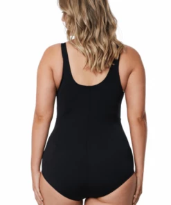 Poolproof Triangle One Piece Black/Grey -Cheap Swimweargalore Store poo60642bg.929 poolproof triangle one piece back 1