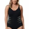 Poolproof Triangle One Piece Black/Grey