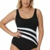 Poolproof Wave Spliced DD/E Cup One Piece Black