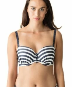 Prima Donna California F Cup Bandeau Navy/White 10 Prima Donna California F Cup Bandeau Navy/White -Cheap Swimweargalore Store prd4004917e prima donna california e bandeau navy white 12 1