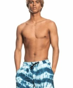 Quiksilver Mens Stripe Mystic Session 17" Boardshort Blue/White -Cheap Swimweargalore Store quieqyjv03731.480 quiksilver mens tie dye mystic session 17 boardshort2 1