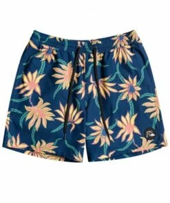 Quiksilver Mens Washed Session 17" Boardshort Blue/Yellow