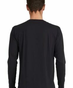 Quiksilver Mens Solid Streak Long Sleeve Suntop Black -Cheap Swimweargalore Store quieqywr03247.001 quiksilver mens solid streak suntop3