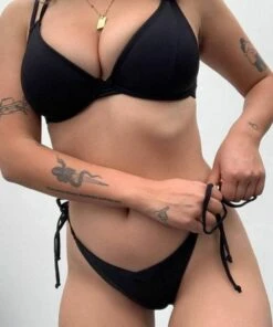 RAQ Plain Cheeky Tie Side Brief Lilac -Cheap Swimweargalore Store raq201802.001 raq apparel plain cheeky tie side brief2