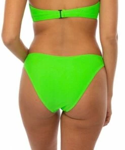 RAQ Plain 90's High Leg Brief White -Cheap Swimweargalore Store raq201803 raq apparel plain 90 s high leg brief green 2