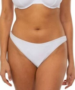 RAQ Plain 90's High Leg Brief White