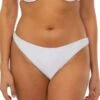 RAQ Plain 90's High Leg Brief White