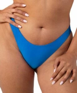 RAQ Shimmer 90's High Leg Brief Elec Blue