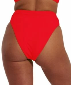 RAQ Plain High Waist High Leg Brief Cobalt -Cheap Swimweargalore Store raq202002.600 raq apparel plain high waist high leg brief2 1