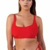 RAQ Plain FF/G Cup Underwire Crop Red