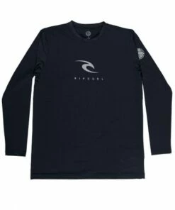 Rip Curl Mens Icons Long Sleeve Suntop Light Grey -Cheap Swimweargalore Store rip curl mens icons long sleeve suntop charcoal f