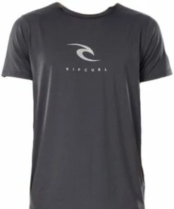 Rip Curl Mens Icons Short Sleeve Suntop Charcoal