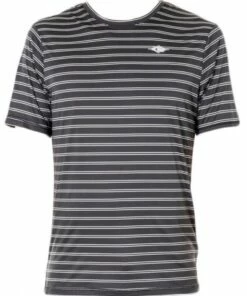 Rip Curl Mens Plain Stripe Suntop Black