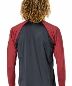 Rip Curl Mens Shockwaves Relax Suntop Black -Cheap Swimweargalore Store rip curl mens shockwaves long sleeve suntop maroon 3 1